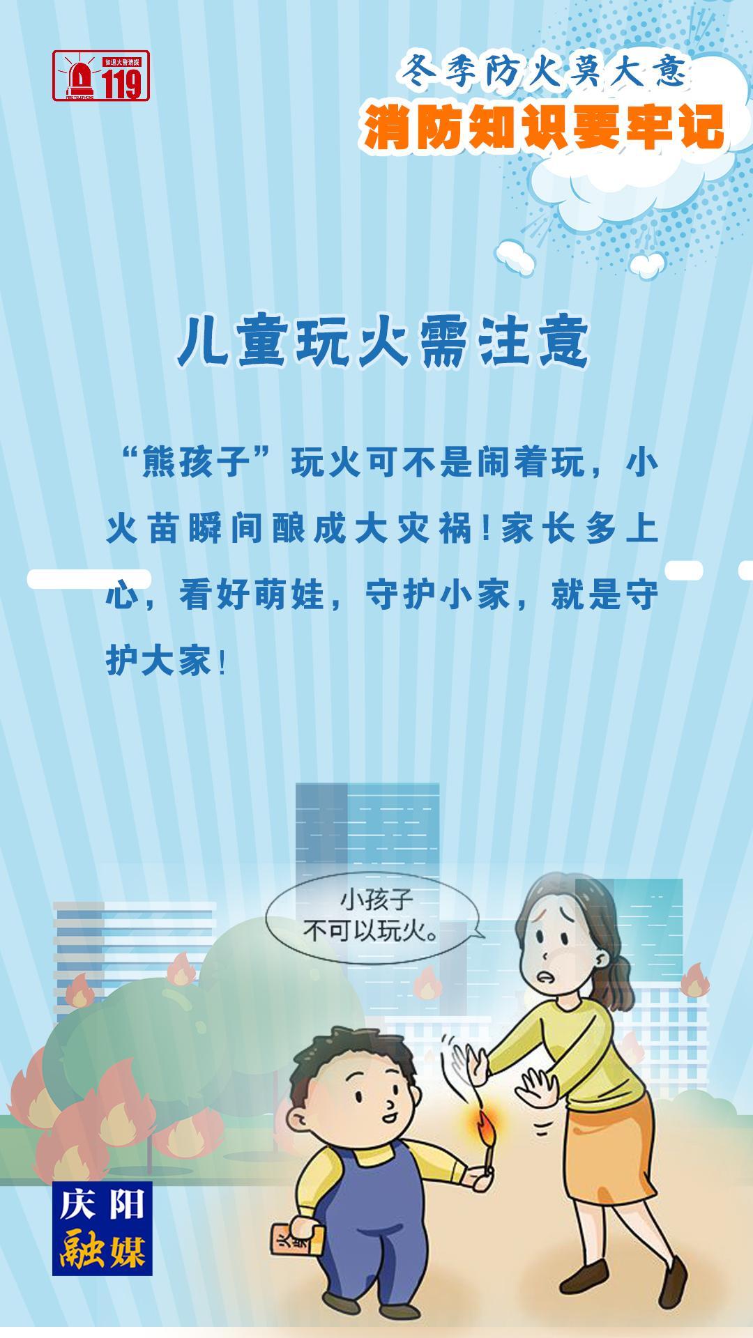 【微海報(bào)】冬季防火莫大意，兒童玩火需注意！