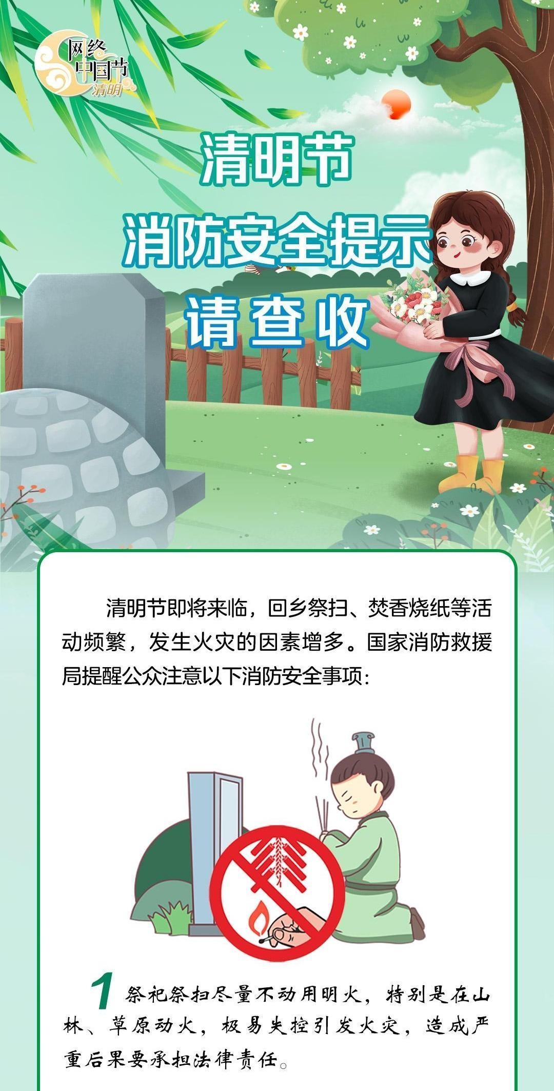 【網(wǎng)絡(luò)中國(guó)節(jié)·清明】@所有人 這份清明節(jié)消防安全提示請(qǐng)查收